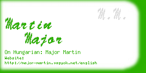 martin major business card